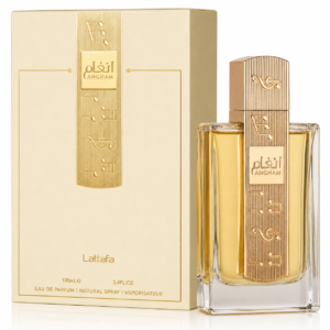 lattafa angham edp 100ml uk burberry goddess dupe black gold bottle vanilla lavender