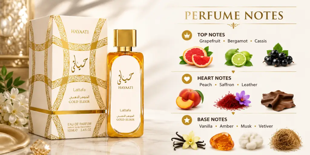 lattafa hayaati Gold Elixir perfume