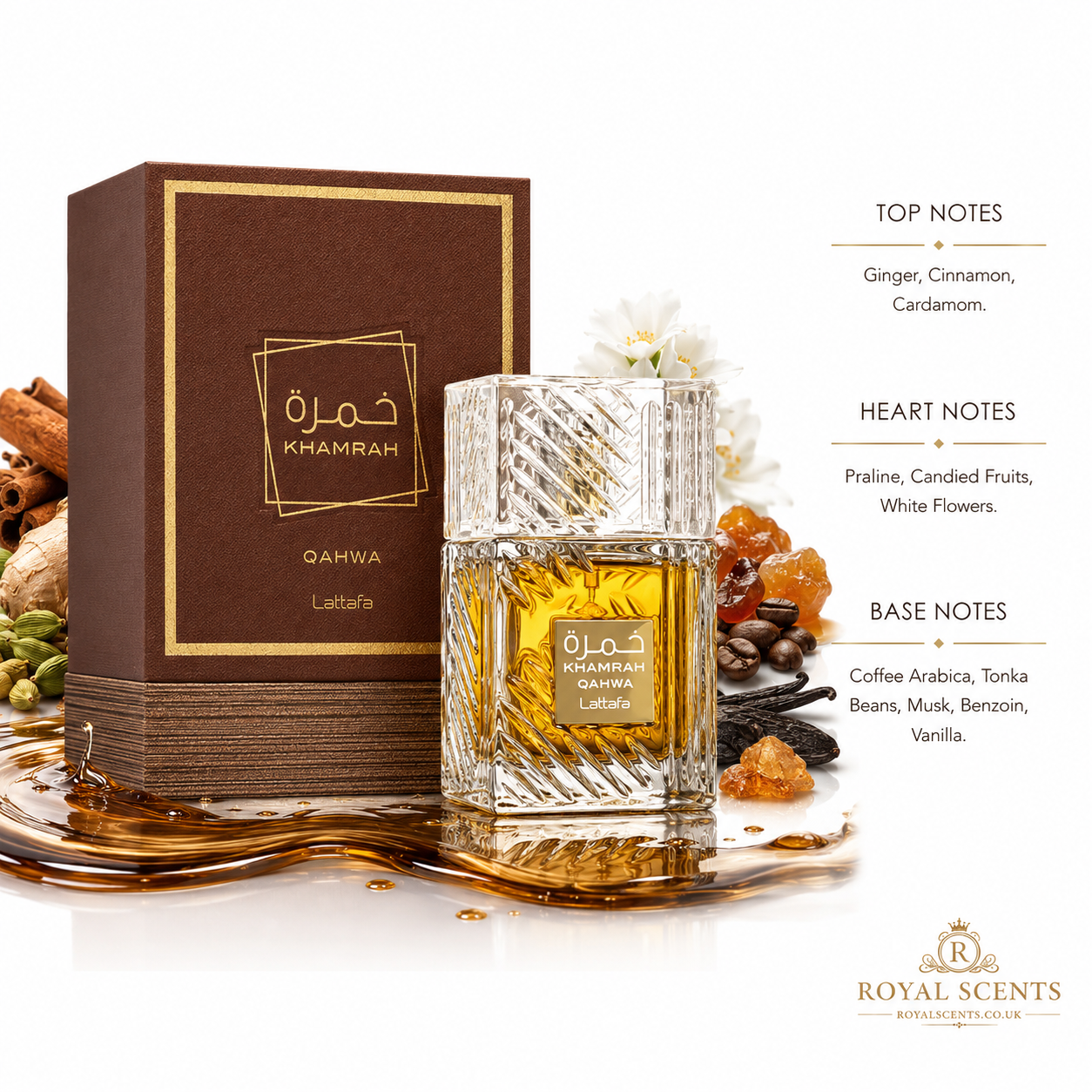 Lattafa Khamrah Qahwa 100ml EDP – Coffee Gourmand - Image 2
