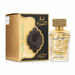 lattafa sheikh shuyukh luxe edition edp 100ml uk tom ford oud wood dupe black gold bottle cinnamon rose oud
