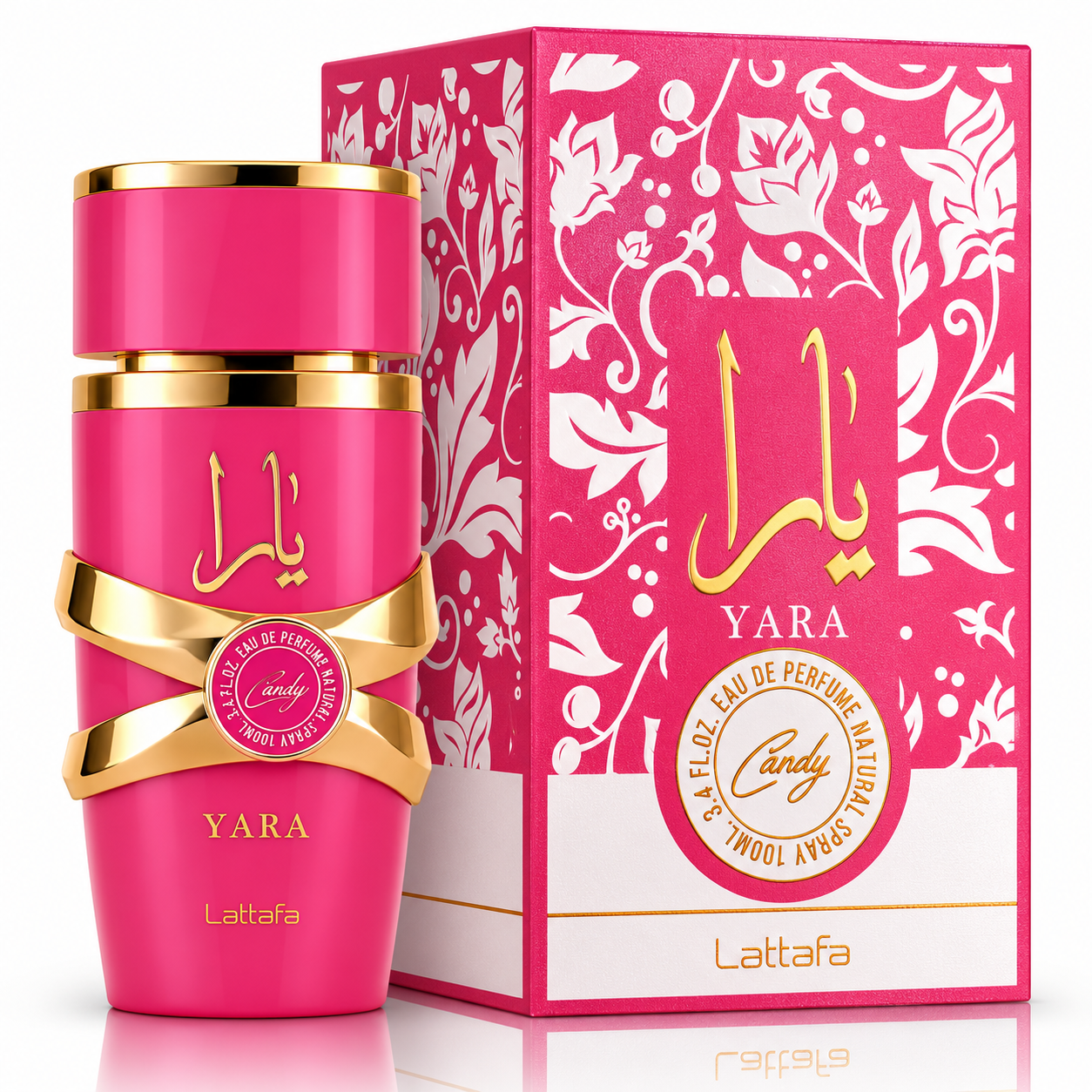 lattafa yara candy edp 100ml uk pink bottle strawberry vanilla gourmand