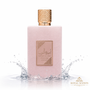 Asdaaf Ameerat Al Arab Prive Rose 100ml EDP bottle, a fruity rose for women