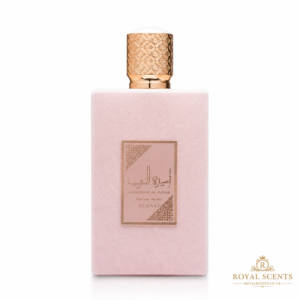 Asdaaf Ameerat Al Arab Prive Rose 100ml EDP bottle, a strawberry and rose fragrance