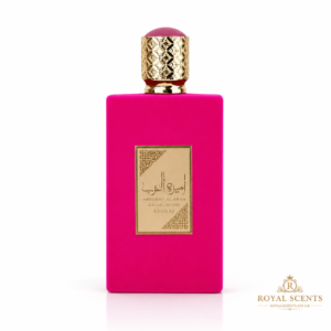 Asdaaf Ameerat Al Arab Sugar Crown 100ml EDP bottle, a peach and candied fruit gourmand