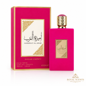 Asdaaf Ameerat Al Arab Sugar Crown 100ml EDP, a peach and candied fruit gourmand