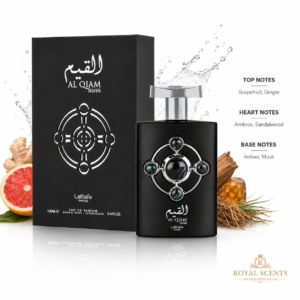 Lattafa Al Qiam Silver fragrance notes: fresh grapefruit top over an ambrox base