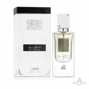 Lattafa Ana Abiyedh 60ml EDP, a fresh pear and vanilla fragrance