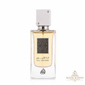 Lattafa Ana Abiyedh I Am White 100ml eau de parfum bottle, an Erba Pura style fruity fragrance