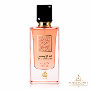 Lattafa Ana Abiyedh Coral eau de parfum 100ml bottle shown front-on