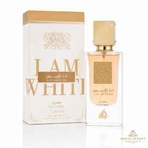 Lattafa Ana Abiyedh Poudree 60ml EDP, a powdery floral musk fragrance