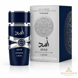 Lattafa Asad Zanzibar Limited Edition 100ml EDP spicy marine woody perfume UK