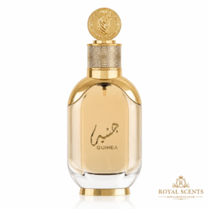 Lattafa Guinea 100ml eau de parfum bottle, iris, spice and vanilla, an oriental fragrance