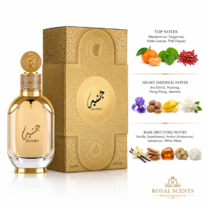Lattafa Guinea 100ml eau de parfum note pyramid: iris, spice and vanilla, an oriental fragrance
