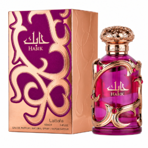 Lattafa Habik For Women 100ml eau de parfum bottle, a Dylan Purple style fragrance