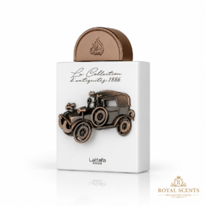 Lattafa La Collection D'Antiquités 1886 Car 100ml eau de parfum bottle, vanilla, tobacco and cocoa