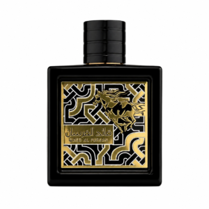 Lattafa Qaed Al Fursan eau de parfum bottle, a smoky pineapple and oud fragrance