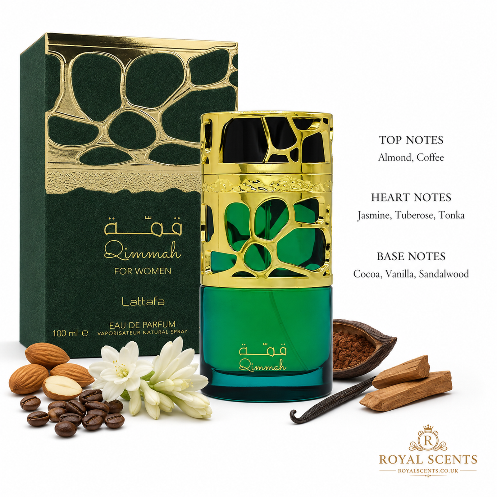 Lattafa Qimmah For Women 100ml EDP – Almond, Coffee & Vanilla Gourmand - Image 2