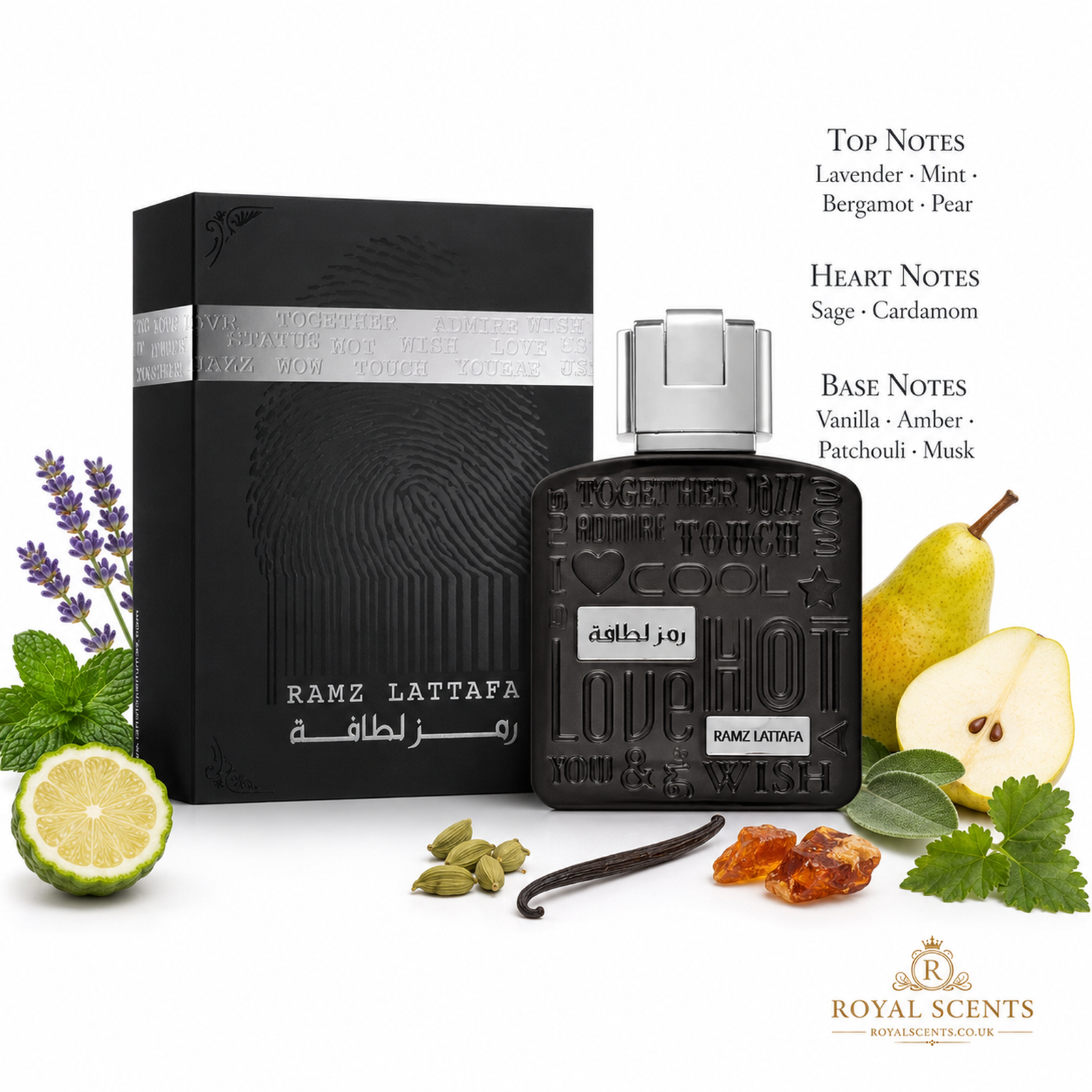 Lattafa Ramz Silver 100ml EDP – Lavender, Cardamom & Vanilla Aromatic - Image 3
